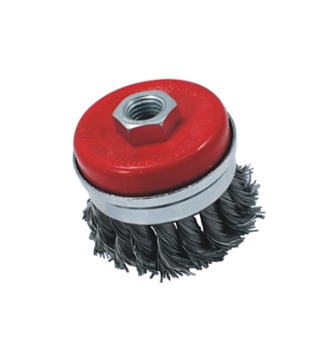 Põimitud terastraadiga pöörlev otsahari COIL CUP RING, M14, 65MM
