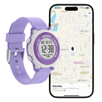 Digital Watch WatchMe with Apple FindMy feature Purple