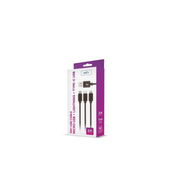 3in1 mikro-USB + 8PIN+-tüüpi C-kaabel