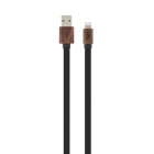 Punutud kaabel USB / Lightning 1m, must