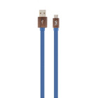 Punutud kaabel USB/mikro USB 1m, sinine