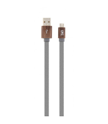 Punutud kaabel USB/mikro USB 1m (hall)