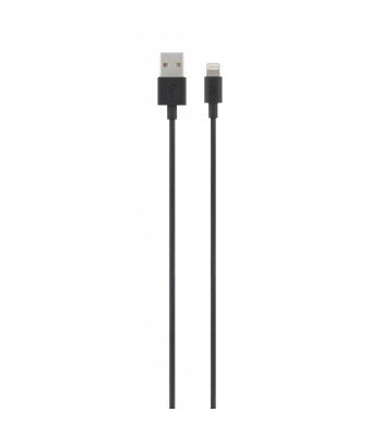 Punutud kaabel USB/Lightning 1m, must