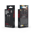 Maxlife MXUC-08 kaabel USB-C - Lightning 1,0 m 27W must nailon