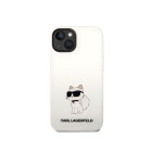 Karl Lagerfeld ümbris iPhone 14 Plus 6,7-le KLHCP14MSNCHBCH valge HC Silikoon NFT Choupette
