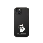Karl Lagerfeld iPhone 14 Plus 6,7 KLHCP14MSNCHBCK ümbris must HC Silikoon NFT Choupette