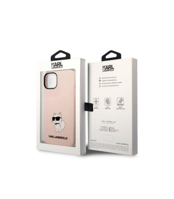 Karl Lagerfeldi ümbris iPhone 14 6,1 KLHCP14SSNCHBCP roosa HC Silikoonist Choupette'ile