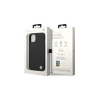 Telefoni ümbris iPhone 14 Plus 6,7 tolli BMHCP14MSILBK must Silikoonist metalllogoga.