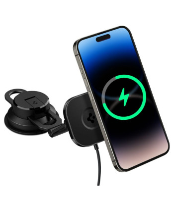 Spigen Autokinnitus Onetap Pro 3 ITS35W-3 DASH z QI 10W iPhone'ile koos Magsafe mustaga