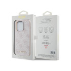 Guessi ümbris iPhone 15 Pro 6,1-tollisele telefonile GUHCP15LG4GFPI roosa HC PU 4G metallist logoga.