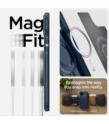 Spigeni ümbris Mag Armor Magsafe, mõeldud iPhone 15 6,1, tumesinine