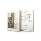 Guess Kit Case + laadija iPhone 13 Pro Max 6.7 GUBPPPP13XH4EACSW pruun kõva ümbris 4G Print MagSafe'ile