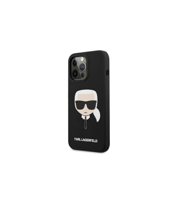 Karl Lagerfeldi ümbris iPhone 13 Pro Max 6,7-tollisele telefonile KLHCP13XSLKHBK must silikoon Karls Head