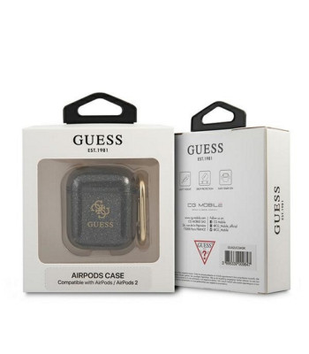 Guess telefonikate AirPods GUA2UCG4GK, must, sädelev kollektsioon