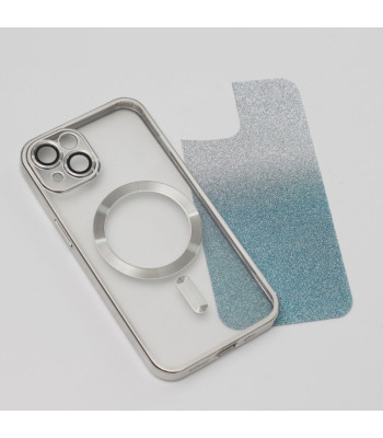 Glitter Chrome telefoniümbris iPhone 12 Pro Max 6.7 hõbedase gradiendiga