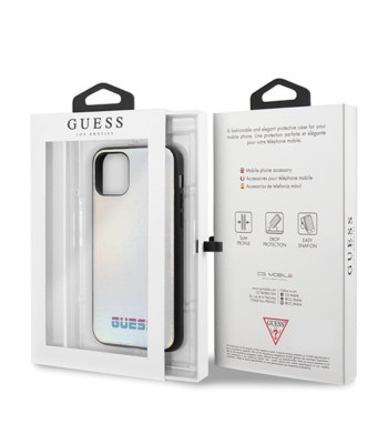 Guess ümbris iPhone 11 Pro GUHCN58BLD hõbedane kõva ümbris Rainbow