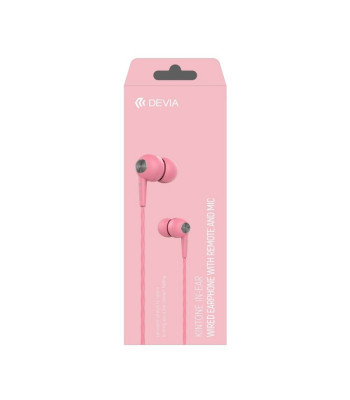 Devia juhtmega kõrvaklapid Kintone 3,5 mm roosa pesa
