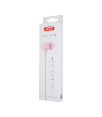 XO juhtmega kõrvaklappide S6 pesa, 3,5 mm roosa