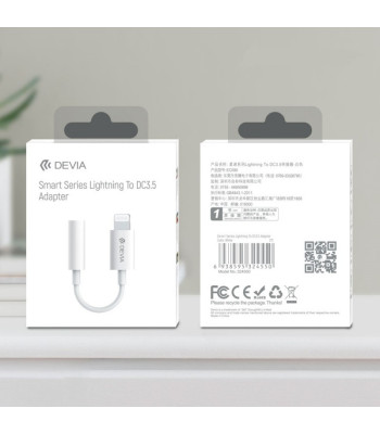 Devia adapter Smart jack 3,5 mm - välkvalge