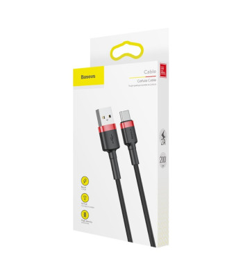 Baseus kaabel Cafule USB - USB-C 2,0 m 2A punane-must