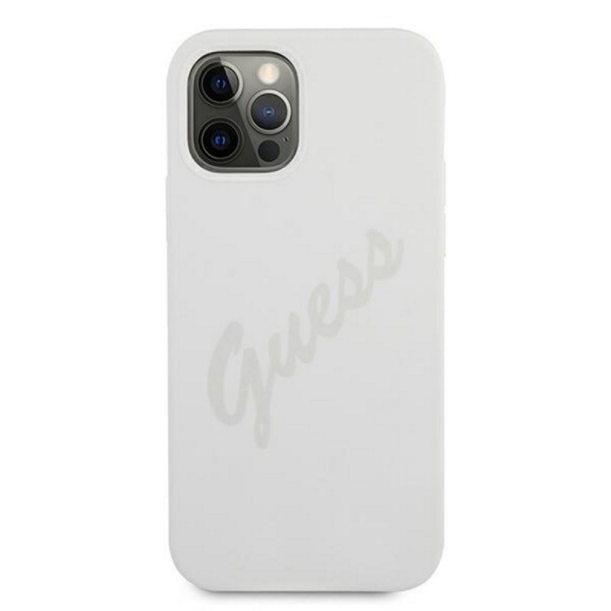 Guess Case iPhone 12 / 12 Pro 6.1 GUHCP12MLSVSBF Blue Fuksia kõvakesta silikoonist Vintage jaoks