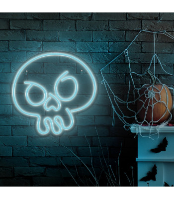 Neoon PLEXI LED GRAFFITI SKULL türkiissinine FPNE15 Forever Light
