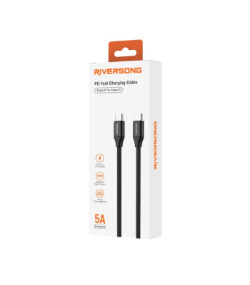 Riversong kaabel Hercules C3 USB-C - USB-C 1,2m 100W must CT82