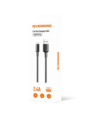 Riversong kaabel Zeta USB - Lightning 1.0m 2.4A must CL118