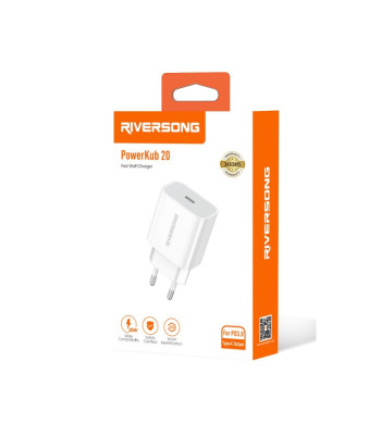 Riversong seinalaadija PowerKub 20 1x USB-C 20W valge AD75