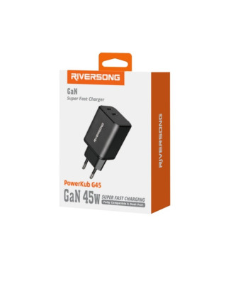 Riversong seinalaadija PowerKub G45 2x USB-C 45W must AD95