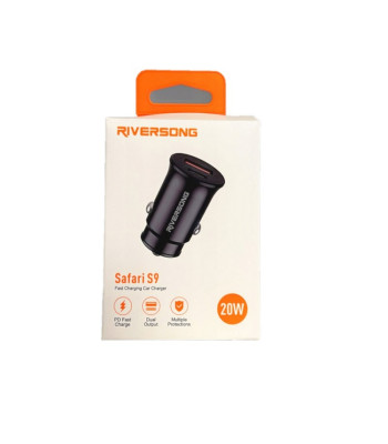 Riversong autolaadija Safari S9 1x USB 1x USB-C 20W must CC22