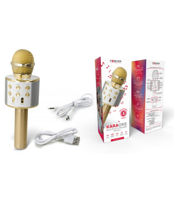Forever Bluetooth-mikrofon koos kõlariga BMS-300 Lite gold
