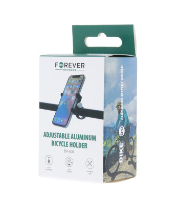 Reguleeritav alumiiniumist telefonihoidja BH-300 Forever Outdoor must
