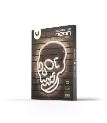 Neoon PLEXI LED SKULL valge FPNE07 Forever Light