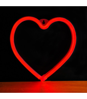 Neoon LED lamp HEART punane Bat + USB FLNEO7 Forever Light