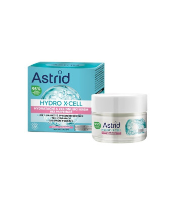 Astrid Niisutav ja rahustav kreem tundlikule nahale ilma parfüümita "Hydro X-Cell" 50 ml
