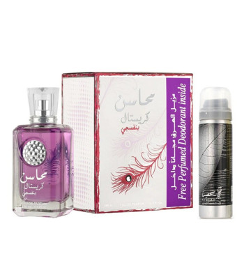 Lattafa Mahasin Crystal Violet - EDP 100 ml + deodorant-sprei Najdia 50 ml