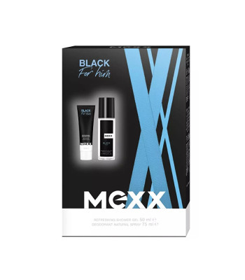 Mexx Black Man - pihustiga deodorant 75 ml + dušigeel 50 ml