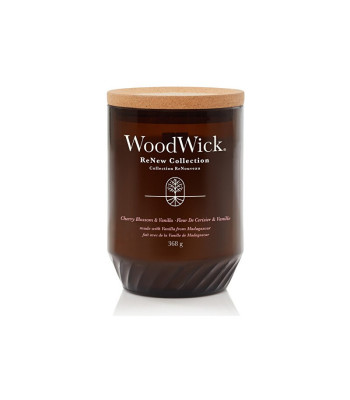WoodWick lõhnaküünal ReNew suur klaas Cherry Blossom - Vanill 368 g