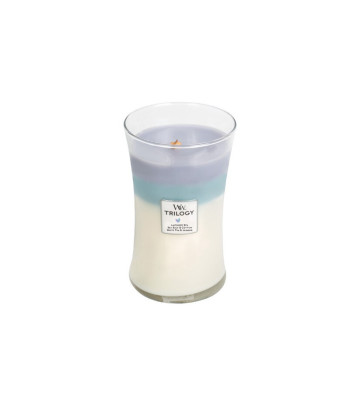 WoodWick lõhnaküünal vaasis, suur Trilogy Calming Retreat 609,5 g
