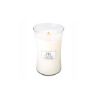 WoodWick lõhnaküünal suures vaasis Valge tee - Jasmiin 609,5 g