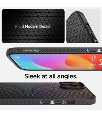 Spigen ümbris Liquid Air iPhone 15 Plus 6.7 mattmust