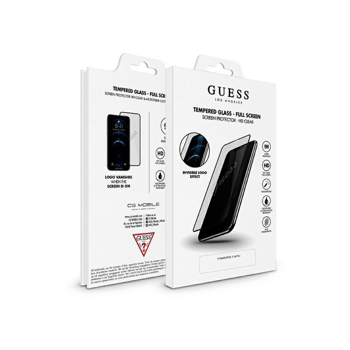 Guess karastatud klaas iPhone 12 Mini 5.4 GUSPP12SSLTR Vintage Magic logo jaoks