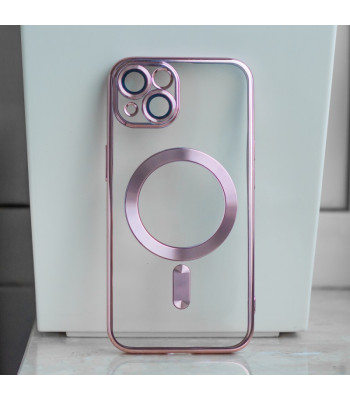 Värviline Chrome Mag ümbris iPhone 12 Pro Max 6.7 roosa kullaga