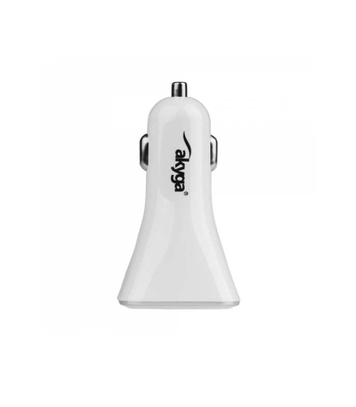 "Akyga" AK-CH-08 "Quick Charge" autolaadija 2x USB 3A valge 12V
