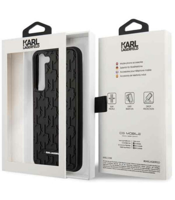 Karl Lagerfeldi ümbris Samsung Galaxy S23 KLHCS23SRUPKLPK must kõva ümbris 3D Monogramm