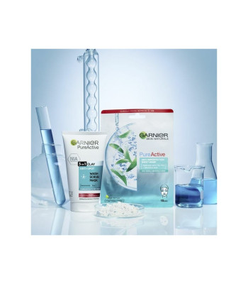 Garnier puhastusgeel, koorija ja mask defektide vastu Pure 3in1 150 ml