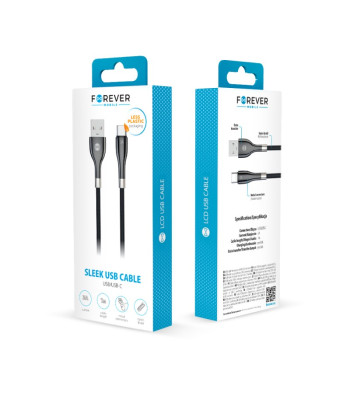 "Forever Sleek" kaabel USB - USB-C 1,0 m 3A must