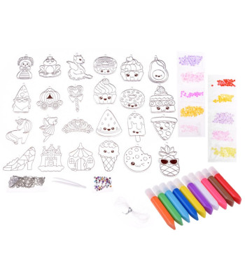 Creative Art Kit Paint Vitraažklaasist võtmehoidja helmed ZA4681