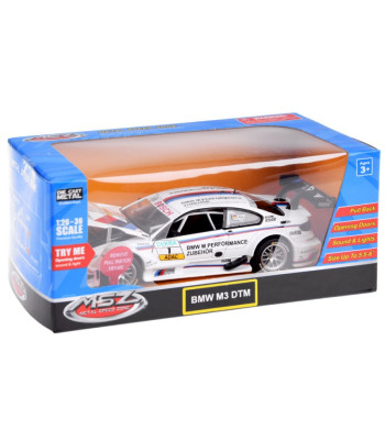 Metallist sportauto mudel BMW M3 DTM skaala 1:32 kõlab helendav ZA4608